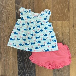 StitchyFish Oceanside Stripes Ruffle Short Set 2T NEW